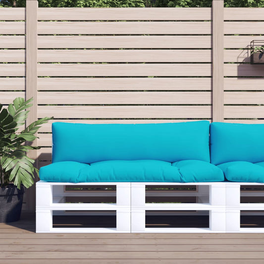 vidaXL Coussins de palette 2 pcs turquoise tissu Oxford
