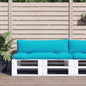 vidaXL Coussins de palette 2 pcs turquoise tissu Oxford