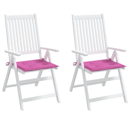 vidaXL Coussins de chaise de jardin lot de 2 rose 40x40x3 cm tissu