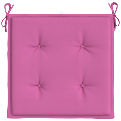 vidaXL Coussins de chaise de jardin lot de 2 rose 40x40x3 cm tissu