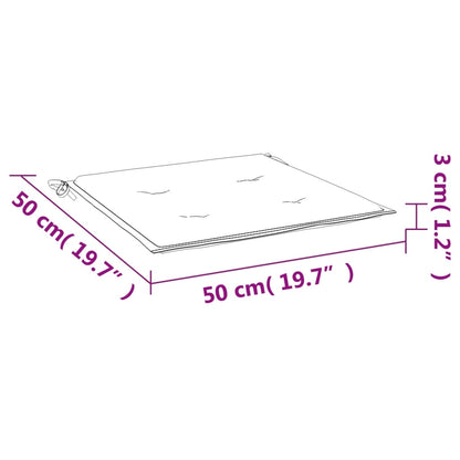 vidaXL Coussins de chaise de jardin lot de 4 50x50x3 cm