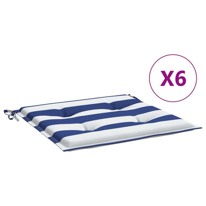 vidaXL Coussins de chaise de jardin lot de 6 50x50x3 cm tissu