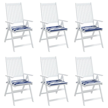 vidaXL Coussins de chaise de jardin lot de 6 50x50x3 cm tissu