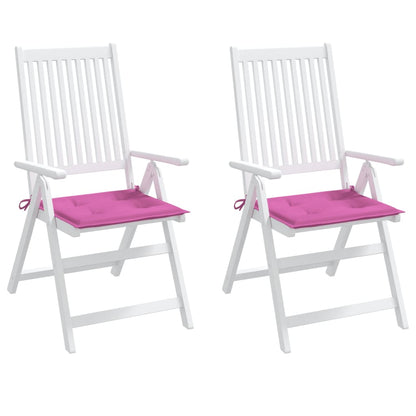 vidaXL Coussins de chaise de jardin lot de 2 rose 50x50x3 cm tissu