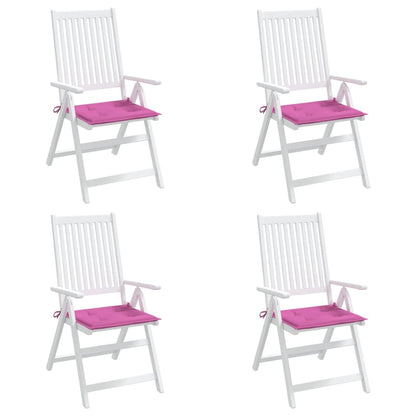 vidaXL Coussins de chaise de jardin lot de 4 rose 50x50x3 cm tissu