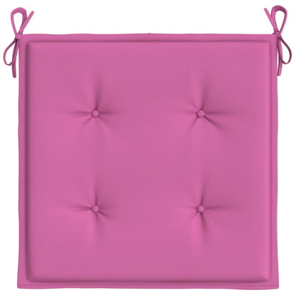 vidaXL Coussins de chaise de jardin lot de 4 rose 50x50x3 cm tissu