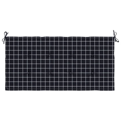 vidaXL Coussin de banc de jardin carreaux noir 100x50x3cm tissu oxford