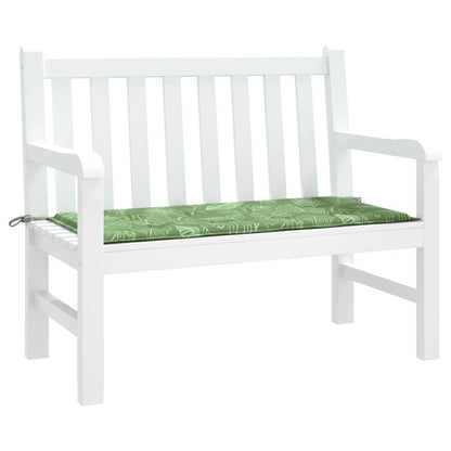 vidaXL Coussin de banc de jardin motif de feuilles 100x50x3 cm