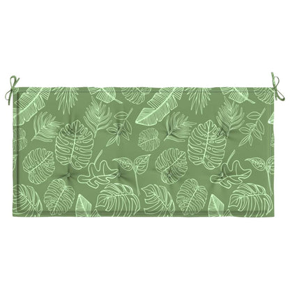 vidaXL Coussin de banc de jardin motif de feuilles 100x50x3 cm