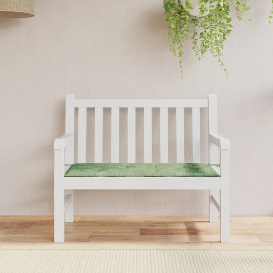 vidaXL Coussin de banc de jardin motif de feuilles 100x50x3 cm