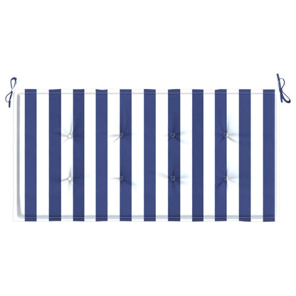 vidaXL Coussin de banc de jardin rayures bleues et blanches 120x50x3cm
