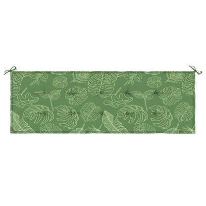 vidaXL Coussin de banc de jardin motif de feuilles 150x50x3 cm