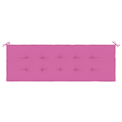 vidaXL Coussin de banc de jardin rose 150x50x3 cm tissu oxford