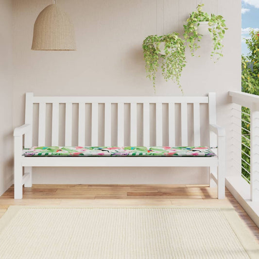 vidaXL Coussin de banc de jardin multicolore 200x50x3 cm tissu