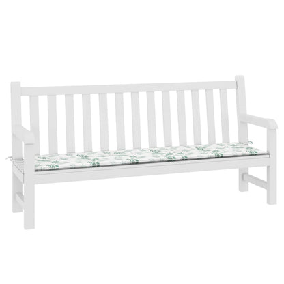vidaXL Coussin de banc de jardin motif de feuilles 200x50x3 cm tissu