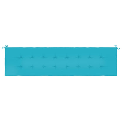 vidaXL Coussin de banc de jardin turquoise 200x50x3 cm tissu