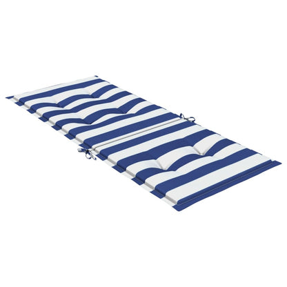 vidaXL Coussins de chaise à dossier haut 6pcs rayures bleu/blanc tissu