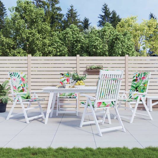 vidaXL Coussins de chaise à dossier haut 4 pcs multicolore tissu