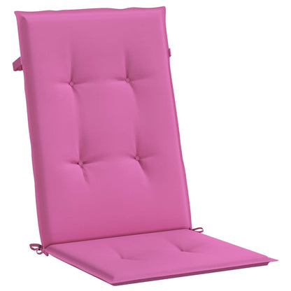 vidaXL Coussins de chaise à dossier haut 4 pcs rose tissu