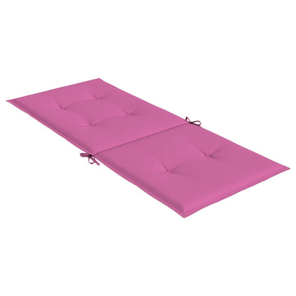 vidaXL Coussins de chaise à dossier haut 4 pcs rose tissu