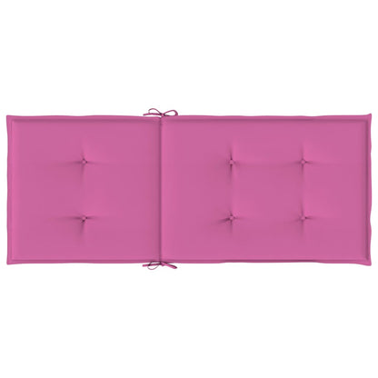 vidaXL Coussins de chaise à dossier haut 4 pcs rose tissu