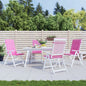 vidaXL Coussins de chaise à dossier haut 4 pcs rose tissu