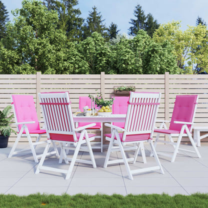 vidaXL Coussins de chaise à dossier haut 6 pcs rose tissu