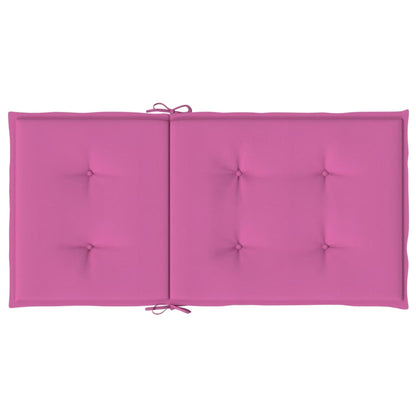 vidaXL Coussins de chaise à dossier bas lot de 6 rose tissu