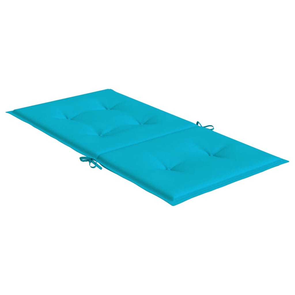 vidaXL Coussins de chaise à dossier bas 6 pcs turquoise tissu