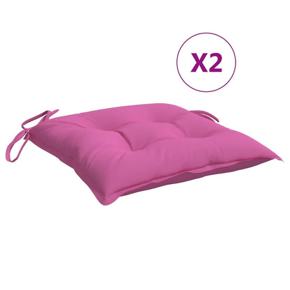vidaXL Coussins de chaise 6 pcs rose 40x40x7 cm tissu