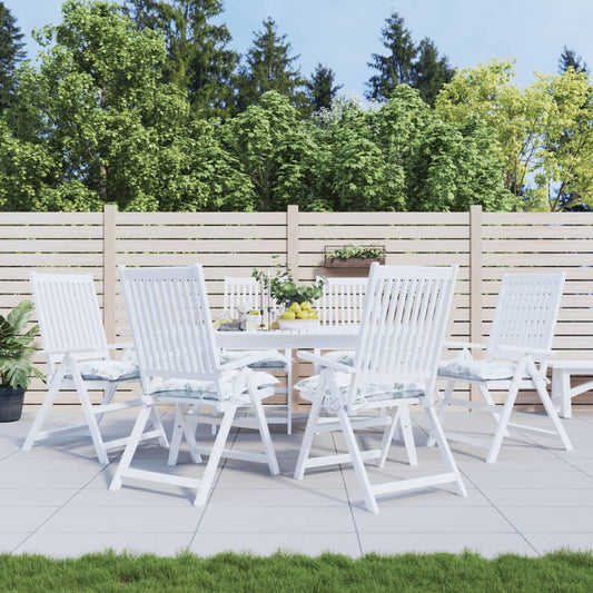 vidaXL Coussins de chaise 6 pcs à motif de feuilles 50x50x7 cm