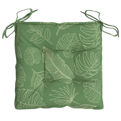 vidaXL Coussins de chaise 4 pcs à motif de feuilles 50x50x7 cm tissu