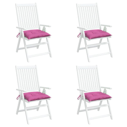vidaXL Coussins de chaise 4 pcs rose 50x50x7 cm tissu oxford