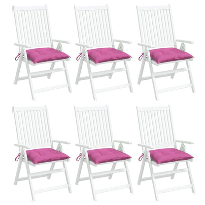 vidaXL Coussins de chaise 6 pcs rose 50x50x7 cm tissu oxford