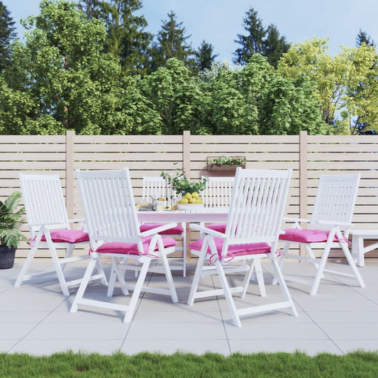 vidaXL Coussins de chaise 6 pcs rose 50x50x7 cm tissu oxford