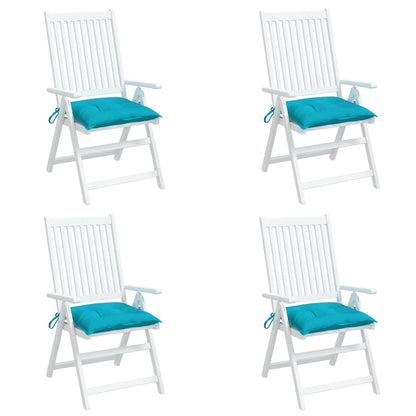 vidaXL Coussins de chaise 4 pcs turquoise 50x50x7 cm tissu oxford