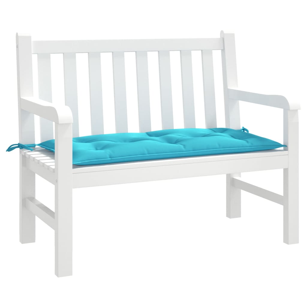 vidaXL Coussin de banc turquoise 100x50x7 cm tissu