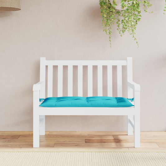 vidaXL Coussin de banc turquoise 100x50x7 cm tissu