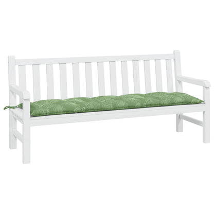 vidaXL Coussin de banc de jardin motif de feuilles 180x50x7 cm
