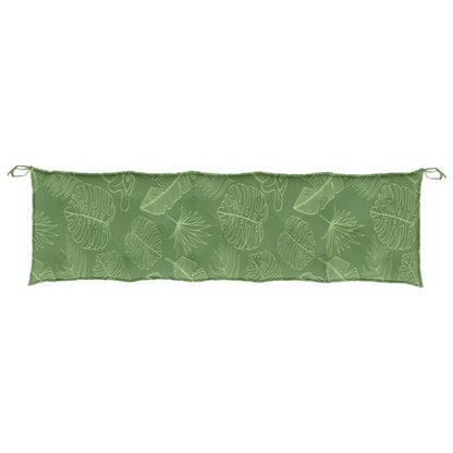 vidaXL Coussin de banc de jardin motif de feuilles 180x50x7 cm
