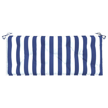 vidaXL Coussins de banc de jardin lot de 2 rayures bleues et blanches