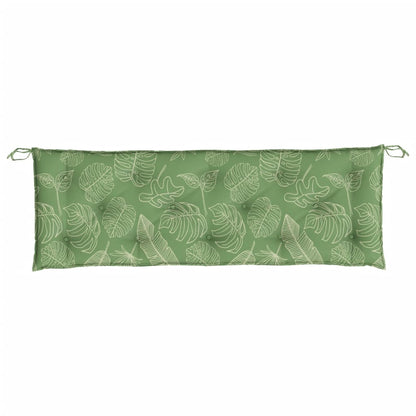vidaXL Coussins de banc de jardin lot de 2 motif de feuilles tissu