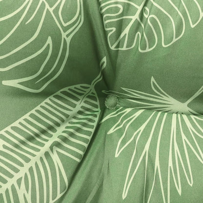 vidaXL Coussins de banc de jardin lot de 2 motif de feuilles tissu