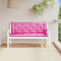 vidaXL Coussins de banc de jardin lot de 2 rose 150x50x7 cm tissu