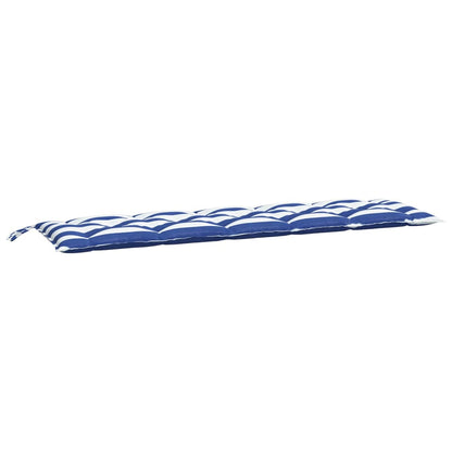 vidaXL Coussins de banc de jardin 2 pcs rayures bleues/blanches