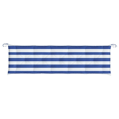 vidaXL Coussins de banc de jardin 2 pcs rayures bleues/blanches