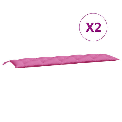 vidaXL Coussins de banc de jardin 2 pcs rose tissu Oxford