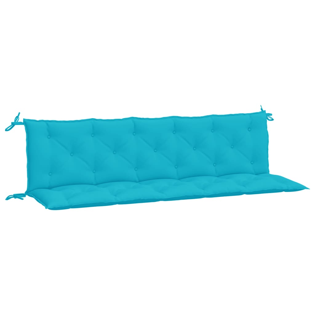 vidaXL Coussins de banc de jardin 2 pcs turquoise tissu Oxford
