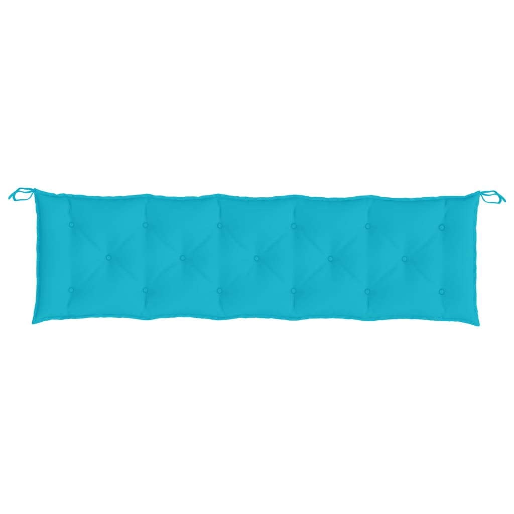 vidaXL Coussins de banc de jardin 2 pcs turquoise tissu Oxford