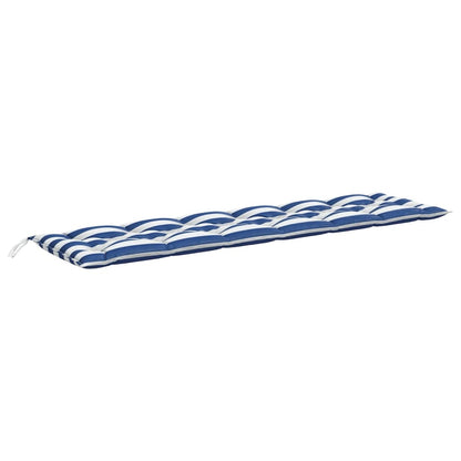 vidaXL Coussins de banc de jardin lot de 2 rayures bleues et blanches